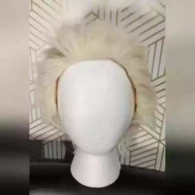 Blonde/White Mad Scientist Halloween Costume Cosplay SHORT Layered Wig • $24.95