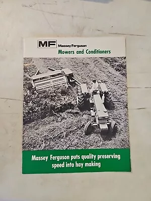 Vintage 1972 Massey Ferguson Mowers And Conditioners Sales Salesman Brochure  • $13.45