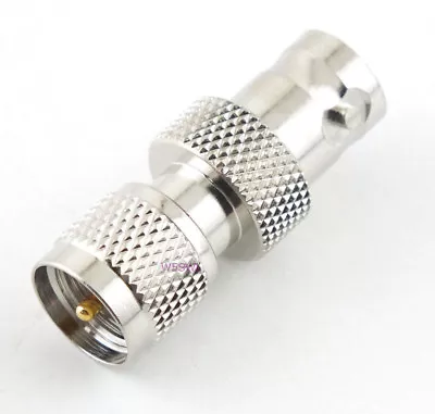 Mini-UHF Male To BNC Female Coax Adapter Connector - USA Ham Radio Seller • $3.51