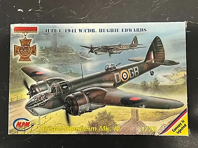 1/72 Bristol BLENHEIM Mk.IV W/Cdr. Hughie Edwards W/Resin Parts - MPM 72089 • $42.46