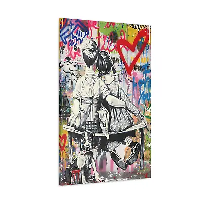 Graffiti Love Canvas Mr Brainwash Street Wall Art Decor • £15.99
