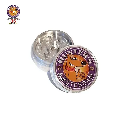 METAL GRINDER 2 PART HERB SHREDDER GRINDER MAGNETIC HUNTERS AMSTERDAM 30mm • £15.89