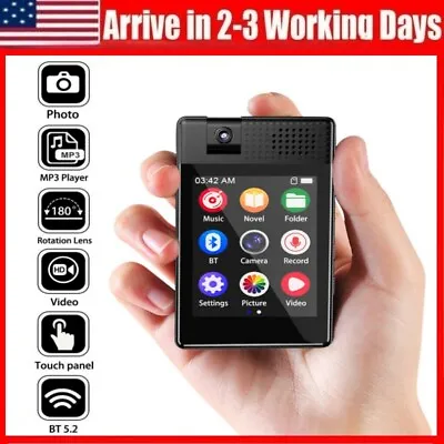 2.5 Inch MP3 Player Bluetooth 5.3 Full Touch Screen HiFi Music Built In Speaker • $12.24