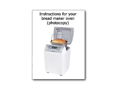 Instruction Book For Panasonic SD253 Bread Machines Breadmaker User Guide • £6.99