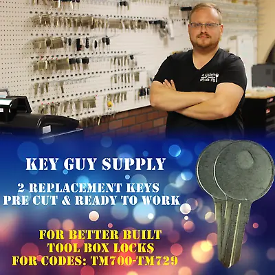TM700-TM729 Pair Of Keys For Better Built Truck Tool Box Locks. Cut To Code. • $12.85