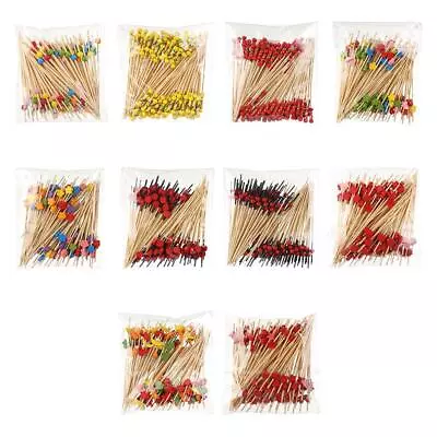 Skewer Food Fruit Cocktail Decor Handmade Toothpicks Fruit Sticks Bamboo Picks • £3.62