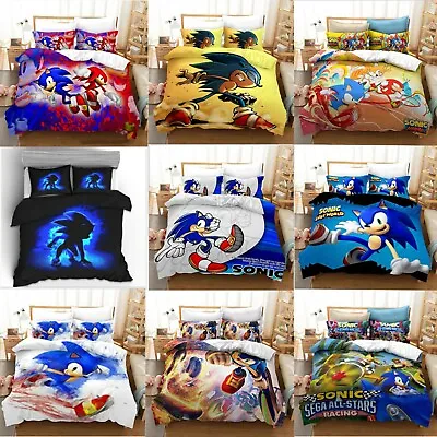 Sonic The Hedgehog Collection Single/Double/Queen/King Bed Quilt Cover Set • $42.09