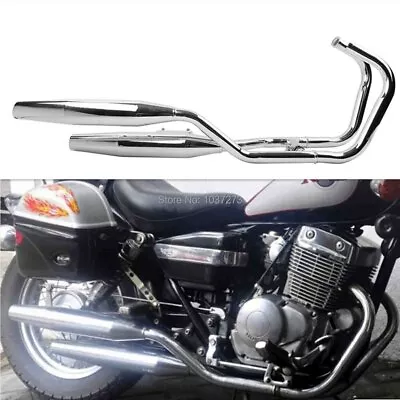 Staggered Dual Exhaust Muffler STOCK One Sided For Honda Rebel CMX250 1985-2014 • $199.50