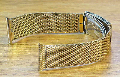 Duchess USA 20mm 1960s Gold Mesh 1/40 10K R.G.P New Old Vintage Watch Band  • $75