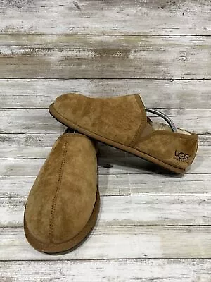 UGG Scuff Romeo Men's Chestnut Suede Sheepskin Slippers 5650 Size 11 • $47.28