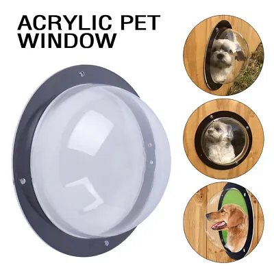 $26.60 • Buy Pet Peek Fence Bubble Window For Dogs Cats Acrylic Dome Fence Window Clear