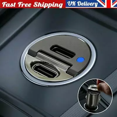 £10.75 • Buy Mini Dual USB Type-C PD Car Phone Charger 30W Fast Charge Adapter Accessories UK