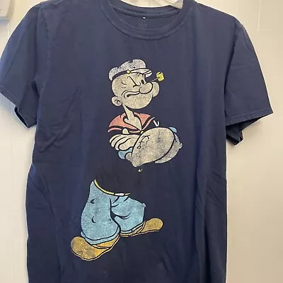 $14 • Buy Popeye T Shirt Size M Navy