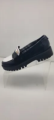 Tommy Hilfiger Shoes Women’s Penny Loafers Black White Size 6 M • $23.99