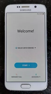 Samsung Galaxy S6 SM-G920F White Pearl (Unlocked) Smartphone • £38