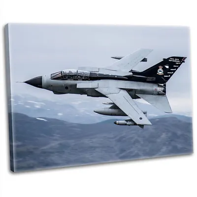 RAF GR4 Tornado Fighter Jet Canvas Print Framed Photography Wall Art Picture • £16.99