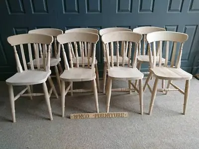 £98 • Buy Brand New Solid Beech Wood Farmhouse Country Kitchen Dining Chairs 