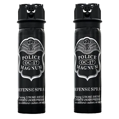 2 Pack Police Magnum 4oz Flip Top Pepper Spray Self Defense Personal Protection • $21.99