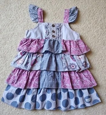 Girls Naartjie Kids Dress 18-24 Months Bluish/Purple & Pink  Perfect For Easter • $11.99