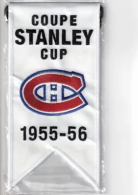 2008-09 Upper Deck Montreal Canadiens Centennial Stanley Cup Mini Banner 1955-56 • $34.99