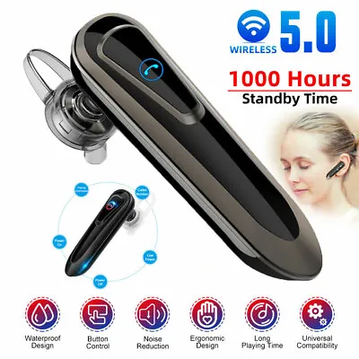 £13.69 • Buy Wireless Bluetooth Earpiece Car Headphones Earbud Headset Mic For IPhone Android