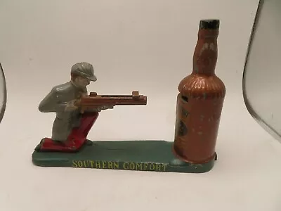 Vintage Military Army Soldier Southern Comfort Mechanical Metal Bank Works Great • $39.99