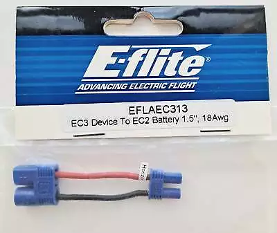 E-Flite 1.5  EC3 Device To EC2 Battery Lead 18 AWG EFLAEC313 • $9.99