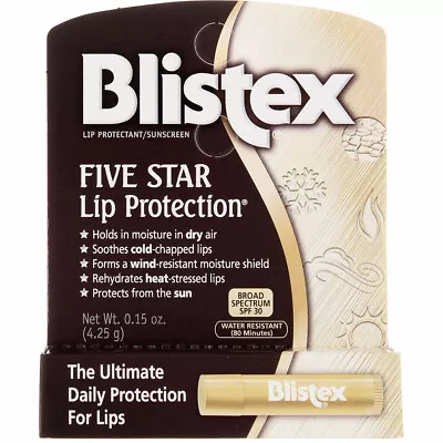 3 Pack Blistex Five Star Lip Protection Lip Protectant Sunscreen Stick SPF 3... • $11.88