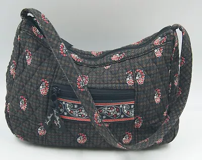 Vera Bradley Women' Handbag Brown Black Houndstooth Paisley Quilted Shoulder Bag • $34.99