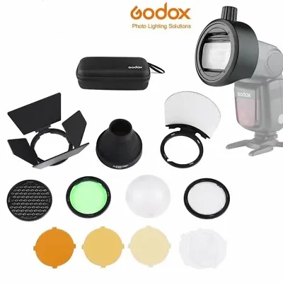 Godox AK-R1 Round Flash Head + Accessories Adapter S-R1 F Speedlite TT685 V860II • $56