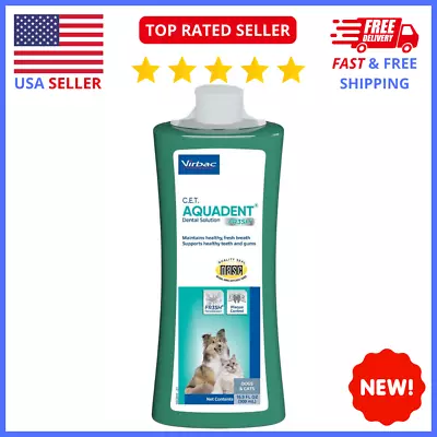 Virbac C.E.T Aquadent Dental Solution For Dogs And Cats (500 Ml) • $16.10