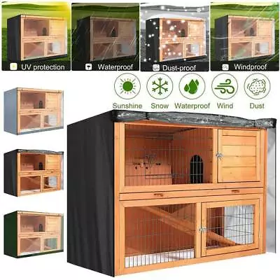 4FT Rabbit Hutch Cover Waterproof Large Double Garden Pet Bunny Cage Covers • £5.08