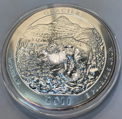 2011 ATB Glacier National Park 5 Oz Silver Quarter In Capsule • $195