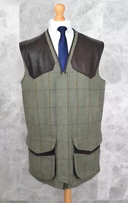 BARBOUR Fellmoor Tweed Shooting Vest Size Medium 40/42 Moorhen 50/52 Large Gilet • £225