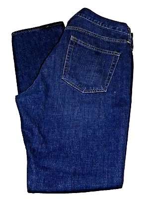 J Crew 484 Mens 36x32 Dark Wash Denim Blue Jeans • $23