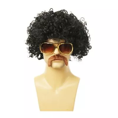 Bar Wig Long Straight Wigs Men Cosplay Wigs Retro Cosplay Wig Short Curly Wig • £4.76