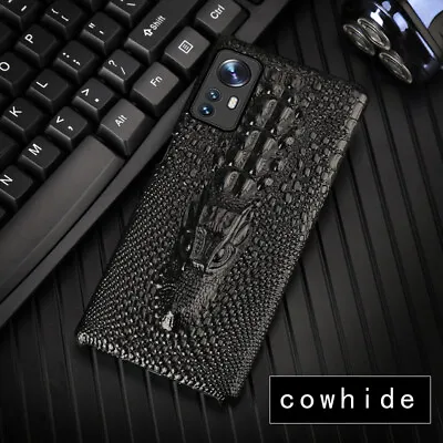 Genuine Leather Case For Xiaomi Mi12 Pro 11 Ultra 3D Dragon Crocodile Head Cover • $22.99