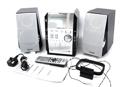 PANASONIC SA-PM29 CD Stereo System And Speakers Black/Silver Boxed - C98 • £21