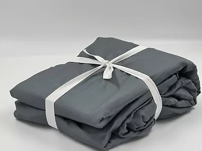 New West Elm Silky TENCEL™ Sheet Set  FULL Stormy Blue + One Euro Sham • $75