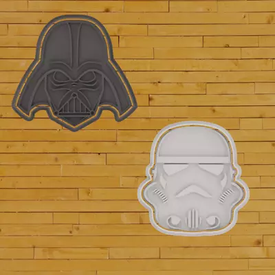 Star Wars Darth Vader Set Of 2 Cutter Trimmer Cake Design PDZ 8cm • £8.72