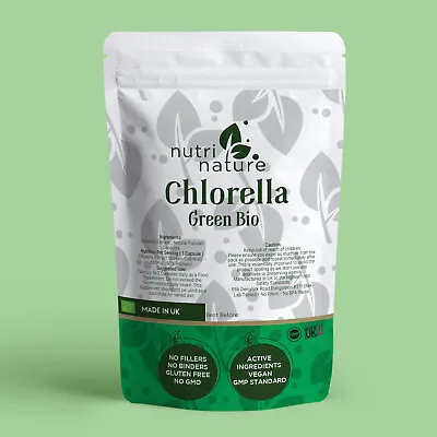 Chlorella 685mg 60% Protein Nutri Nature • £14.99