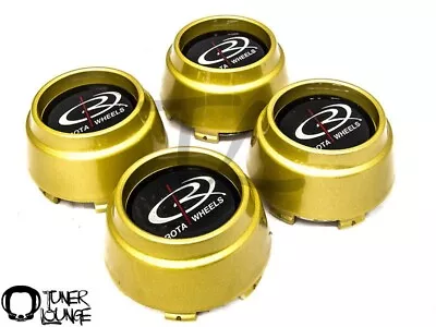 Rota Wheels Center Caps Gold 4pcs Replacement Set P45r P45 Rb • $50