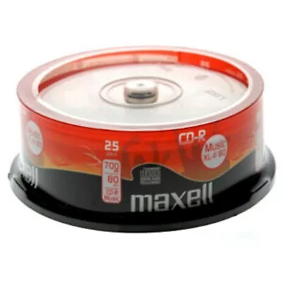 £15.99 • Buy 25 Maxell CD-R Audio Blank CDR XL-II 80 Free P&P* Audio Music CD's NEW 80 MINS