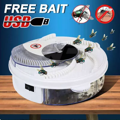 Electric Fly Trap Automatic Fly Catcher Rotating Fly Pest Repellent Kitchen Room • $16.99