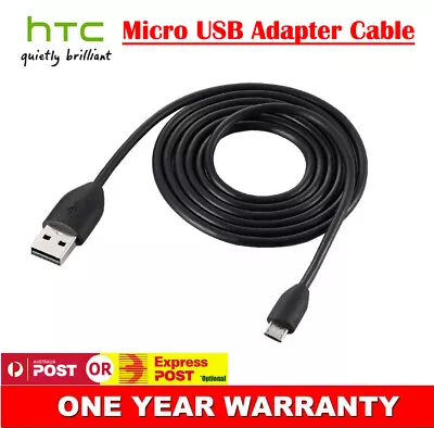 Original Genuine HTC Micro USB Data/Charger Sync Adapter Cable Lead Cord Wire AU • $8.95