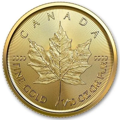 2023 Canada Gold Maple Leaf 1/10 Oz .9999 Fine Gold $5 Coin - Sealed • $261.16