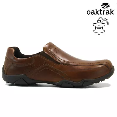 Mens Leather Slip On Walking Shoes Driving Moccasin Comfort Casual Trainers Size • £24.95