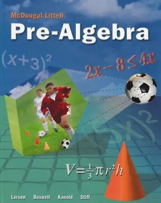 MCDOUGAL LITTELL PRE-ALGEBRA: STUDENT EDITION 2005 - Hardcover **Excellent** • $31.75