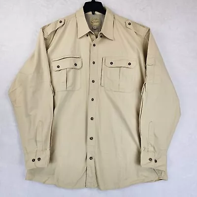 Cabelas Shirt Mens XLT Safari Series Canvas Untility Shooting Hiking • $34.99