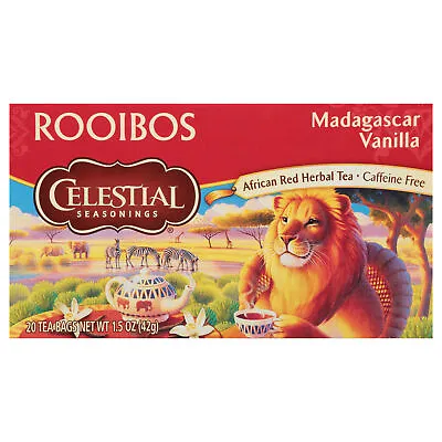 Celestial Seasonings Tea Red Madagascar Vanilla 20 Bag (Pack Of 6) • $47.99